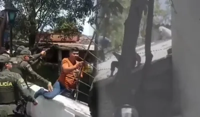 Momento en que los reclusos se fugaban. 