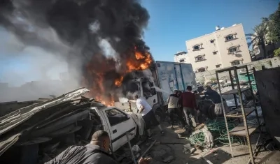 Imagen de un bombardeo.