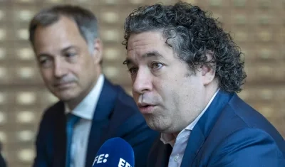 El músico Gustavo Dudamel en la sede de las Naciones Unidas, en Nueva York.