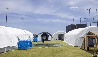 Hospital de campaña instalado por Japón en Venezuela tras los terremotos. 