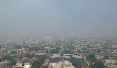 Humareda en Barranquilla