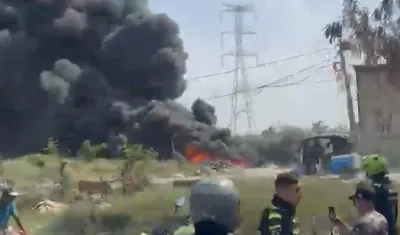 Incendio en El Manantial.