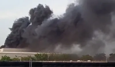 Incendio en Zona Francia Zofia, en Galapa.
