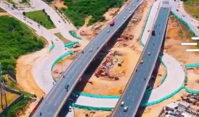La obra del intercambiador.