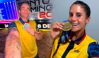 La tenista María Paulina Pérez y el ciclista Cristian Ortega.