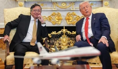 Los presidentes Gustavo Petro y Donald Trump.
