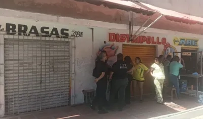 Lugar del asesinato del comerciante.