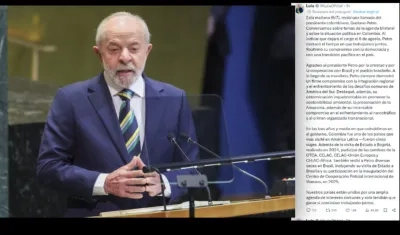 Luiz Inácio Lula y el X publicado por el presidente de Brasil