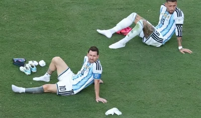 Lionel Messi después de perder la final. 