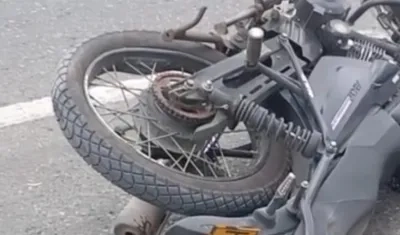 Motocicleta implicada en el accidente. 