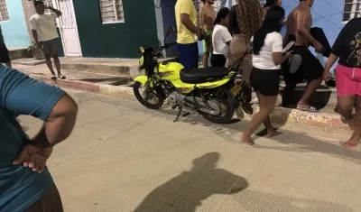 El cobradiario se movilizaba en esta moto cuando fue atacado a bala. 