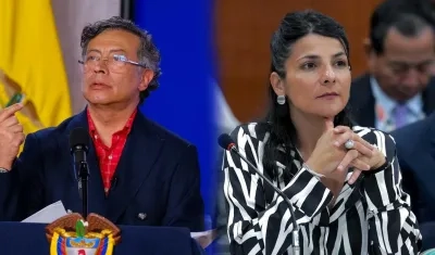 El Presidente Gustavo Petro y la ministra de Ambiente, Irene Vélez.