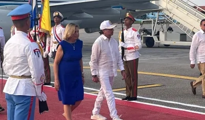 La llegada del Presidente Petro a Cuba.