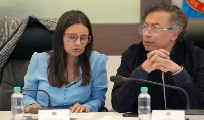 Angie Rodríguez y el Presidente Gustavo Petro.