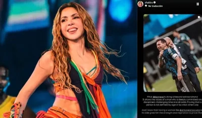 Shakira elogia a Messi. 
