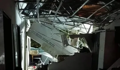 Así quedó la subestación de Policía.