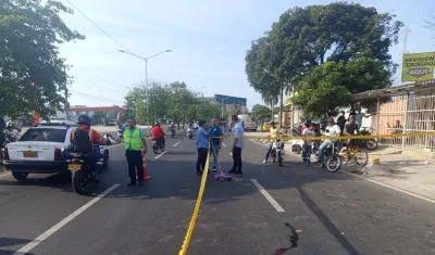 Accidente en la vía Oriental. 