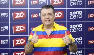 El cantante José Luis Morrón en las instalaciones de Zona Cero.