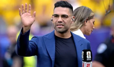 Radamel Falcao García está en el Mundial como comentarista de Espn.