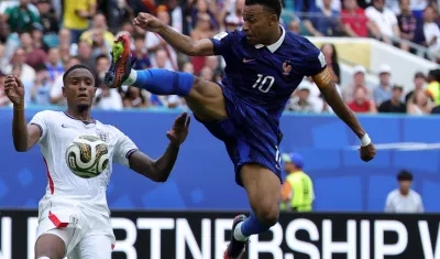 Kylian Mbappé durante el partido por el tercer lugar contra Inglaterra.