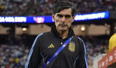 Roberto Ayala, ayudante de campo en la selección Argentina. 