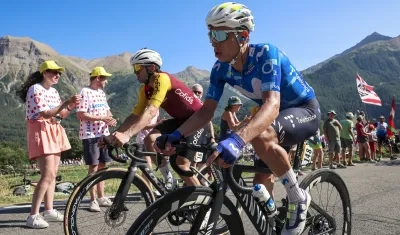 El colombiano Einer Rubio, corredor del Movistar Team.