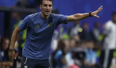 Lionel Scaloni, técnico de Argentina, durante el partido contra Inglaterra.