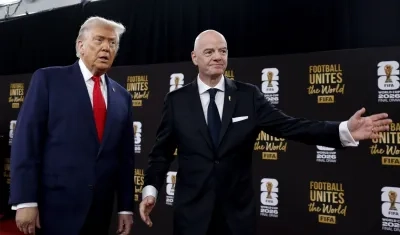 Donald Trump, presidente de Estados Unidos, y Gianni Infantino, presidente de la Fifa.