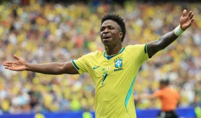 Vinicius Junior, delantero de Brasil, lleva cuatro goles en la Copa del Mundo.