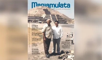 Los escritores Jorge Artel y Abel Ávila, en la portada de la revista. 