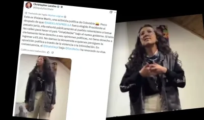 Christopher Landau y su trino sobre Viviana Marín