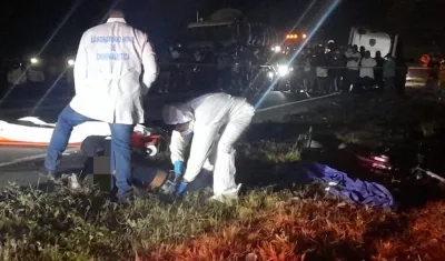 Accidente en la vía Cordialidad. 