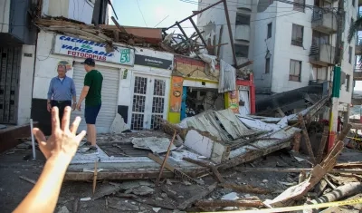 Afectación en Manizales por el terremoto.