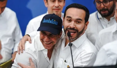 El alcalde Alejandro Char y el Presidente electo Abelardo De La Espriella.