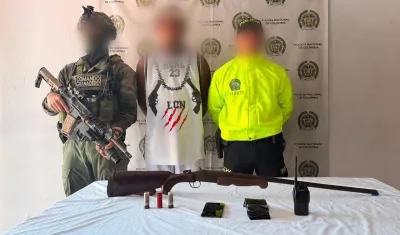 Capturado por la Policía. 