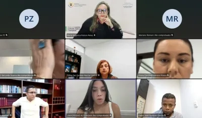 Aspecto de la diligencia judicial de este miércoles suspendida. 