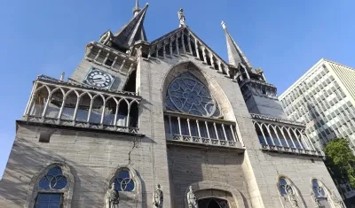 Catedral de Manizales afectada.