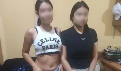 Las colombianas rescatadas.