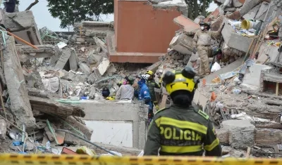 Desastre producido por el terremoto en la ciudad de Cali. 