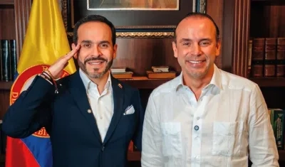 El Presidente electo Abelardo De La Espriella y el Alcalde de Cali, Alejandro Eder.