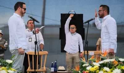 El Presidente Abelardo De La Espriella y el Contralor General, Jorge Laverde.