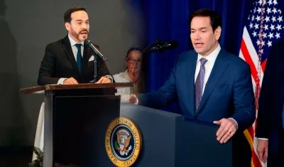 El Presidente Abelardo De La Espriella y el secretario de Estado de EE.UU., Marco Rubio.