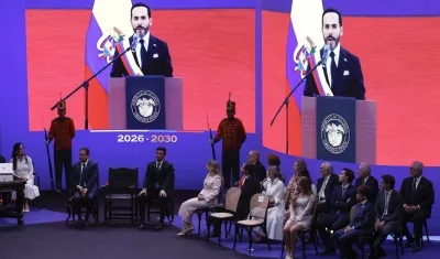 El discurso del Presidente De La Espriella fue transmitido en la Universidad Santiago de Cali.
