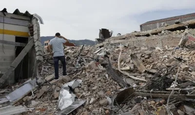 La destrucción en Dosquebradas.