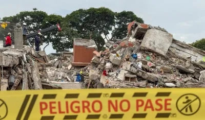 Edificio destruido en Cali.