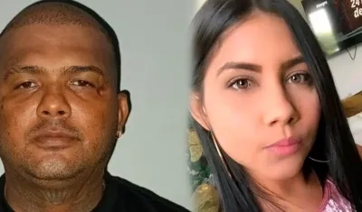 Eduar Alfonso Daza Castro y la víctima Kelly De Arco Hurtado. 
