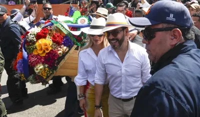 El Presidente Abelardo De La Espriella en el Desfile de Silleteros.