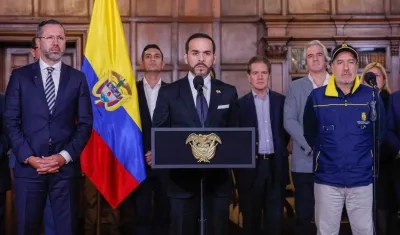 El Presidente, Abelardo De La Espriella, esta ncohe desde el Palacio de San Carlos