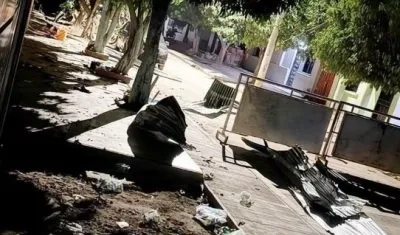 Estación de Policía de San Roque, Curumaní, después del ataque