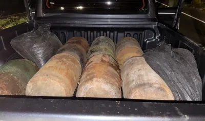 Los explosivos hallados.